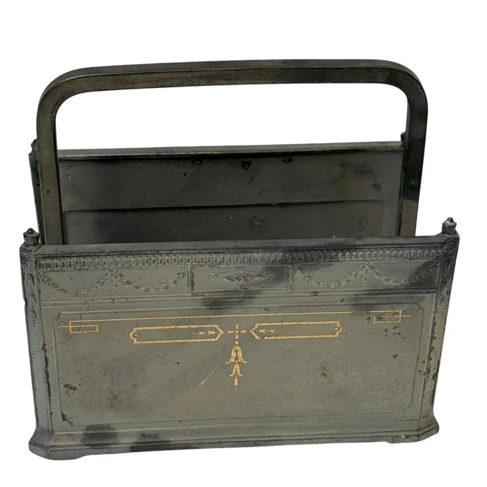 Benedict Adam-Verd Letter Holder Antique Desk Accessory Rare Find! Heavy Bronze